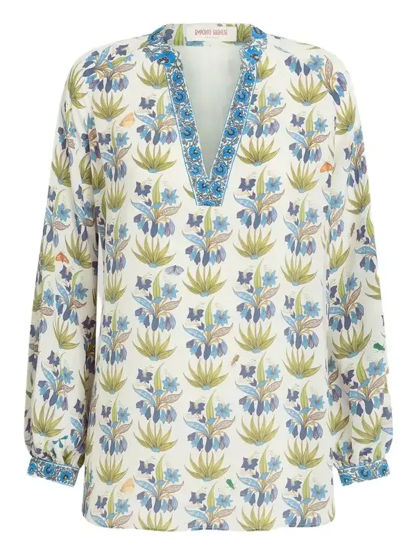 Ilizia Blouse in Celestine Flower Print Ilizia Blouse in Celestine Flower Print