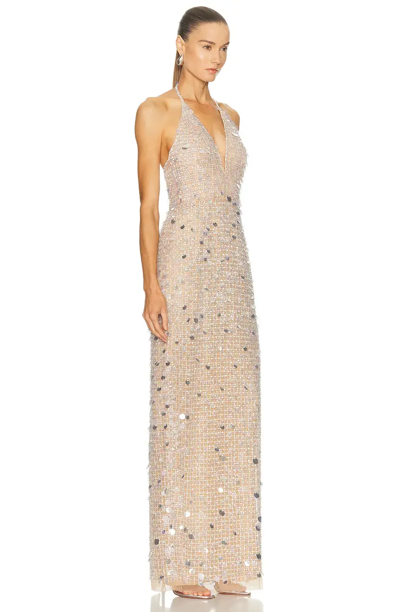 Carolina Herrera Halter Neck Column Gown | Thumbnail 2 Carolina Herrera Halter Neck Column Gown | Thumbnail 2