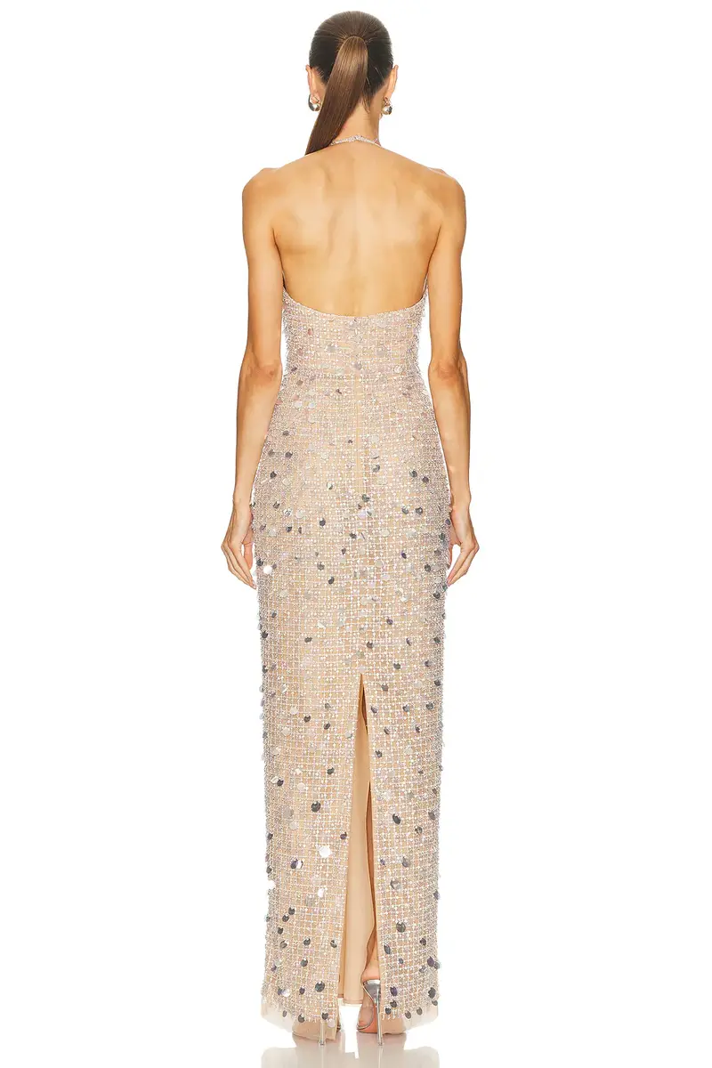 Carolina Herrera Halter Neck Column Gown | Thumbnail 3 Carolina Herrera Halter Neck Column Gown | Thumbnail 3