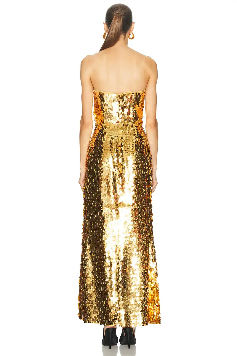 SIMONMILLER Sculpty Sequin Strapless Gown | Thumbnail 3 SIMONMILLER Sculpty Sequin Strapless Gown | Thumbnail 3