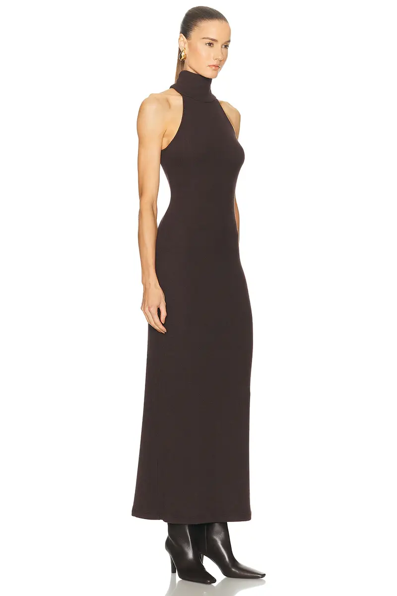 ENZA COSTA Knit Halter Turtleneck Fluid Dress | Thumbnail 2 ENZA COSTA Knit Halter Turtleneck Fluid Dress | Thumbnail 2