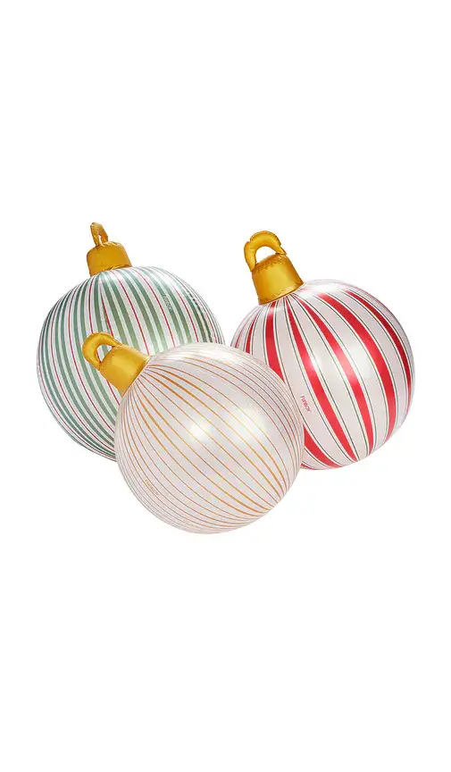 Funboy 3 Pack Vintage Stripe Light Up Inflatable Ornaments