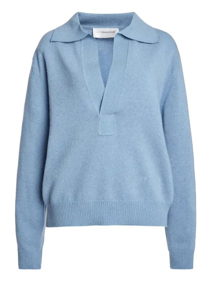 Wool-Cashmere Polo Sweater