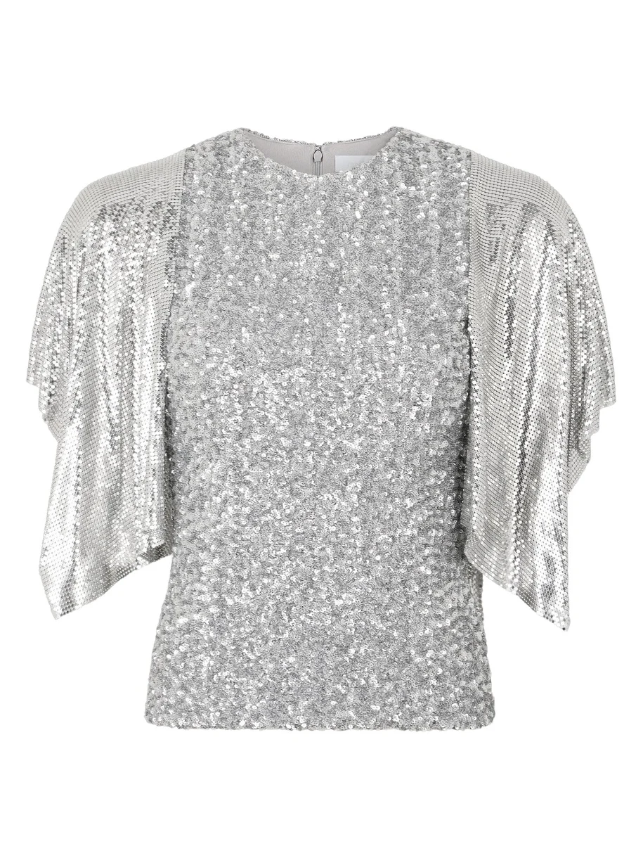 Sequined Mesh Top Sequined Mesh Top