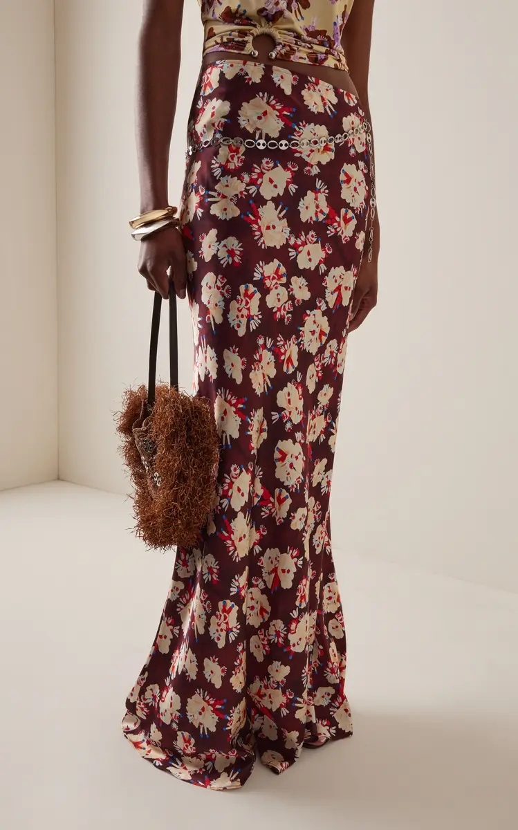 Rabanne Floral Silk Maxi Skirt | Thumbnail 3 Rabanne Floral Silk Maxi Skirt | Thumbnail 3