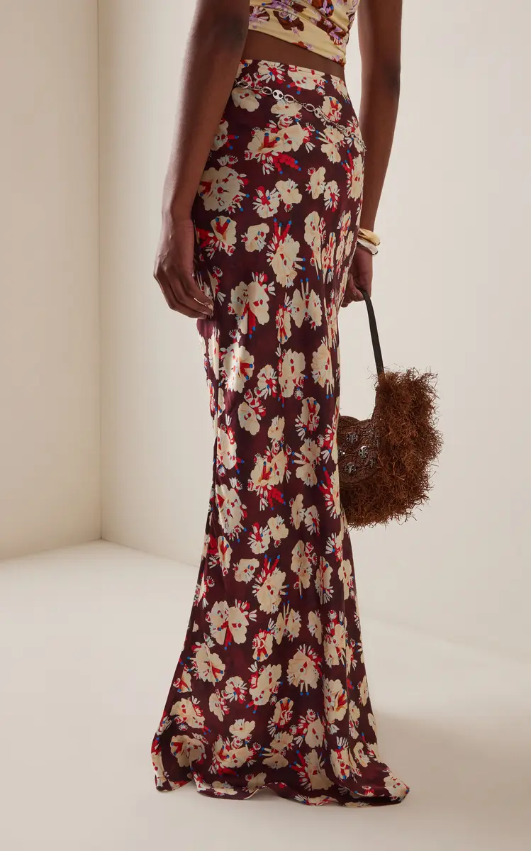 Rabanne Floral Silk Maxi Skirt | Thumbnail 4 Rabanne Floral Silk Maxi Skirt | Thumbnail 4