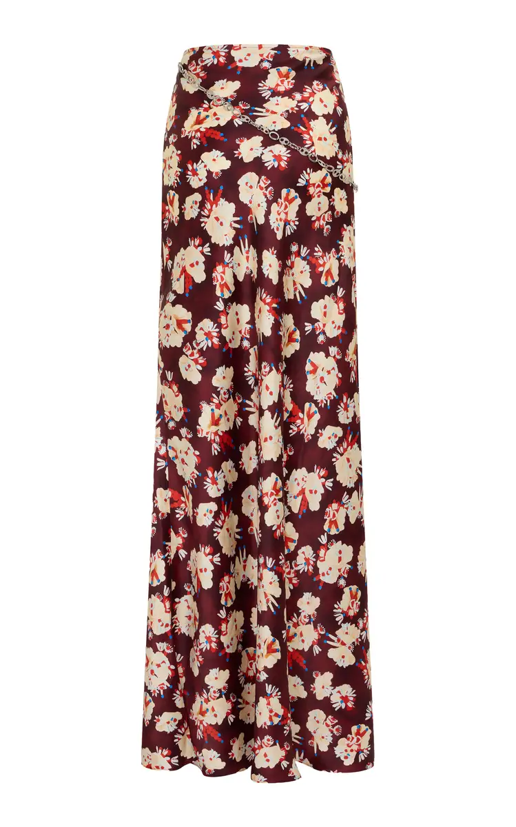 Rabanne Floral Silk Maxi Skirt | Thumbnail 5 Rabanne Floral Silk Maxi Skirt | Thumbnail 5