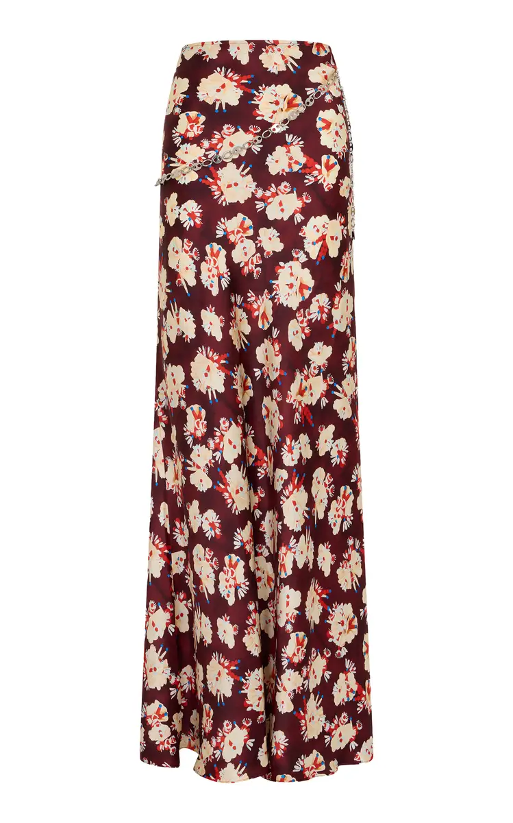 Rabanne Floral Silk Maxi Skirt | Thumbnail 6 Rabanne Floral Silk Maxi Skirt | Thumbnail 6