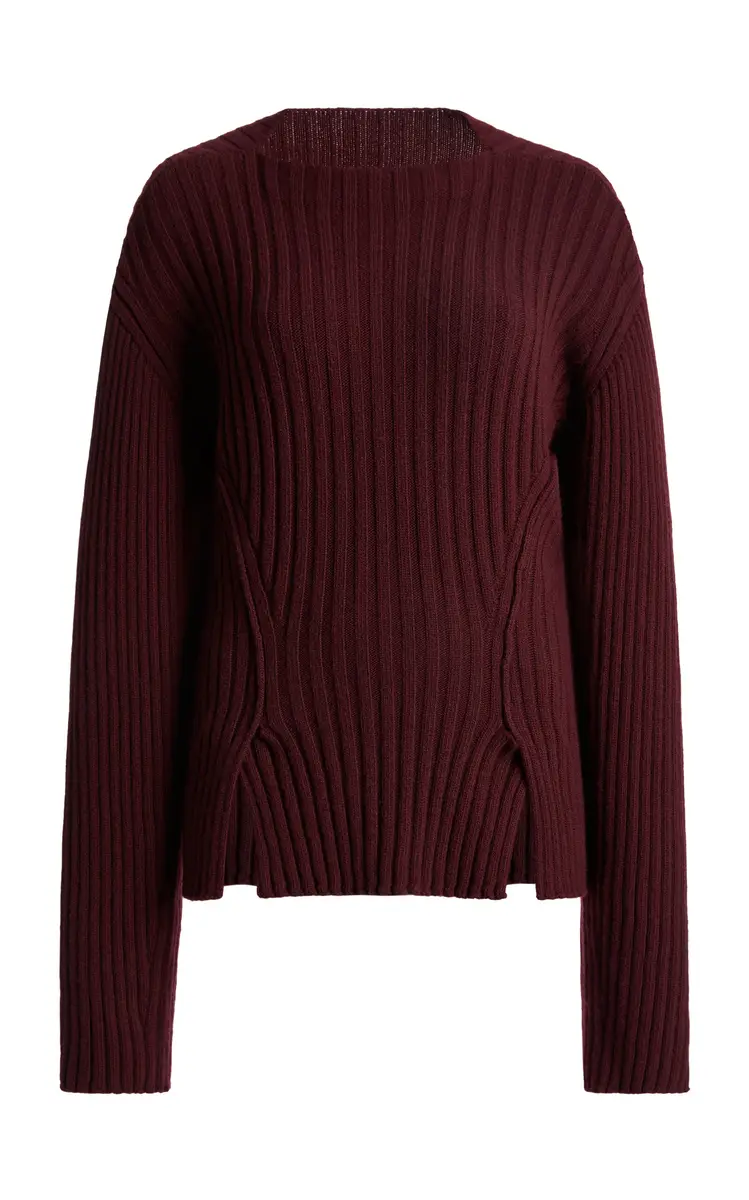 Victoria Beckham Ribbed-Knit Wool-Cashmere Sweater | Image 1 Victoria Beckham Ribbed-Knit Wool-Cashmere Sweater | Image 1