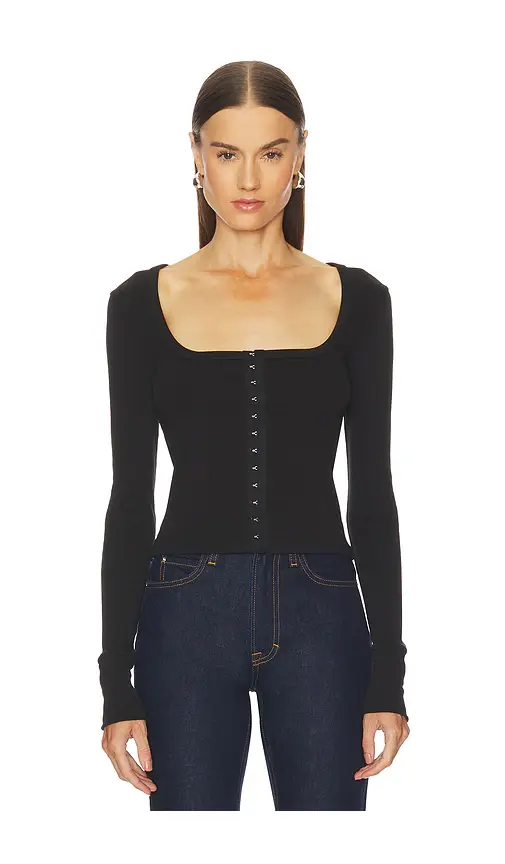 GRLFRND Hook & Eye Long Sleeve Tee | Image 1 GRLFRND Hook & Eye Long Sleeve Tee | Image 1