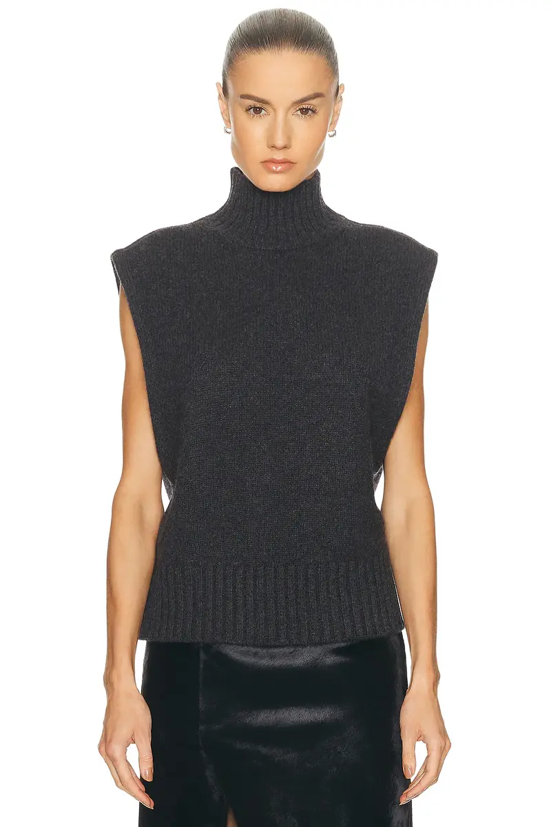 EAVES Lynnda Knit Mock Neck Shell | Thumbnail 3