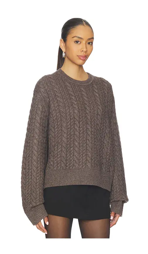 EAVES Laci Cable Crewneck | Thumbnail 2