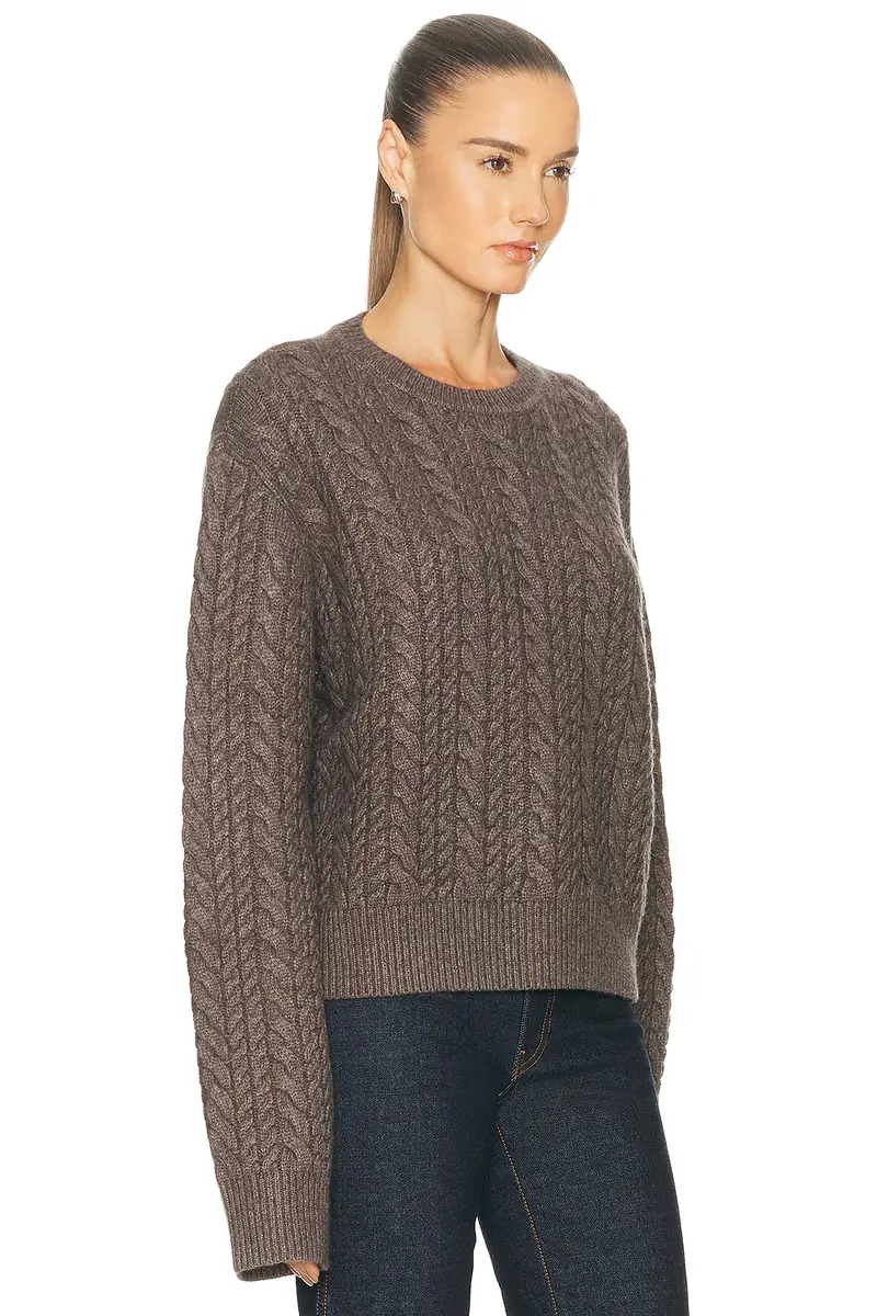 EAVES Laci Cable Crewneck | Thumbnail 4