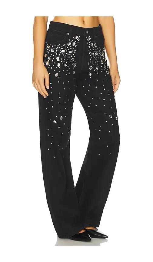 Joe's Jeans The Harlowe Stone Embellished Wide Leg Jeans | Thumbnail 2
