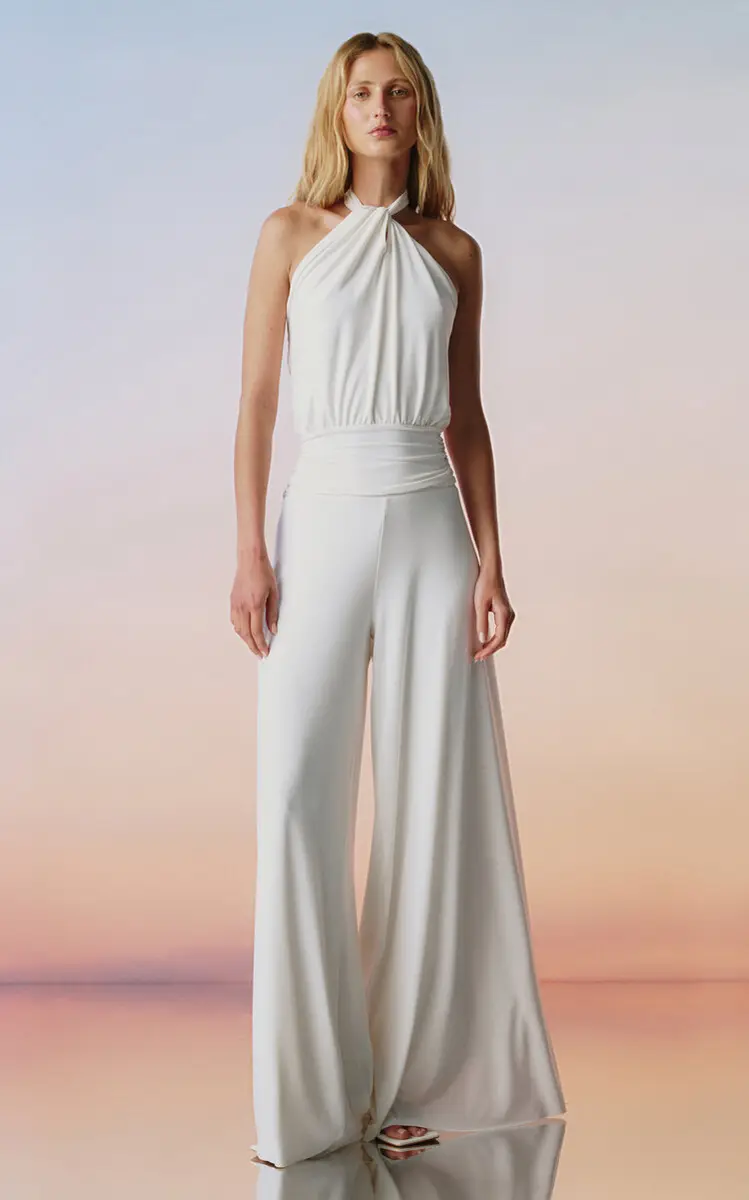 ANDRES OTALORA Sabor Marula Halter Wide-Leg Jumpsuit | Thumbnail 4