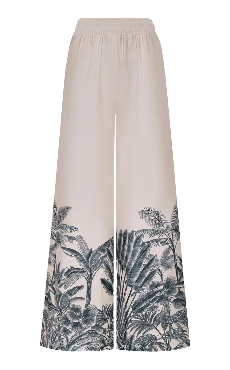 ANDRES OTALORA Tamu Mia Printed Crepe De Chine Wide-Leg Pants | Image 1 ANDRES OTALORA Tamu Mia Printed Crepe De Chine Wide-Leg Pants | Image 1