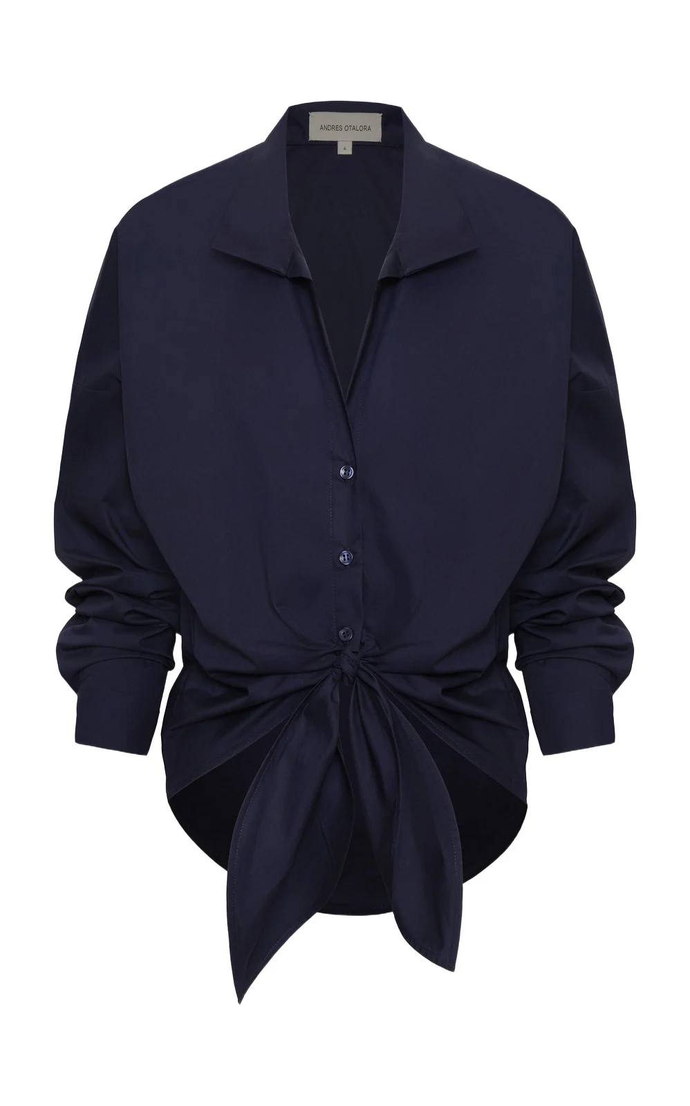 Dalila Tie-Front Cotton Blouse Dalila Tie-Front Cotton Blouse