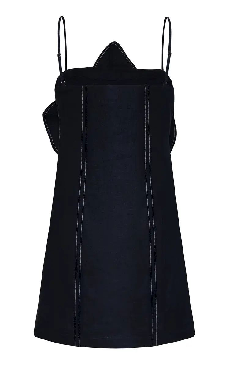 ANDRES OTALORA Donde Nace Embellished Linen Mini Dress | Thumbnail 3