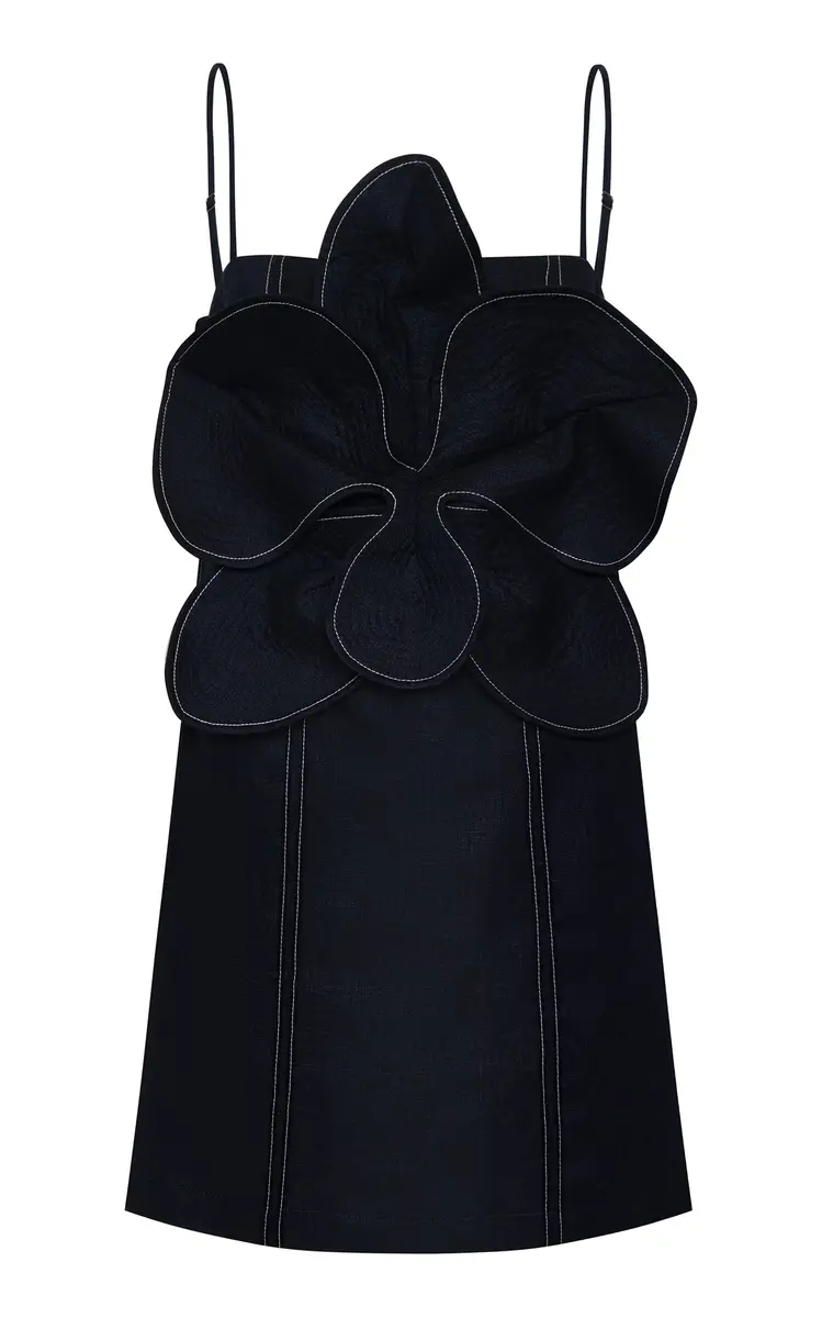 ANDRES OTALORA Donde Nace Embellished Linen Mini Dress | Image 1 ANDRES OTALORA Donde Nace Embellished Linen Mini Dress | Image 1