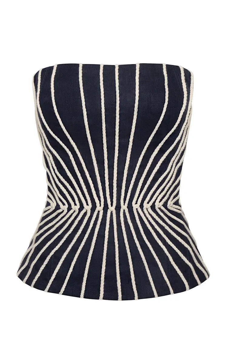ANDRES OTALORA Silencio del Sol Embroidered Linen Top | Image 1 ANDRES OTALORA Silencio del Sol Embroidered Linen Top | Image 1
