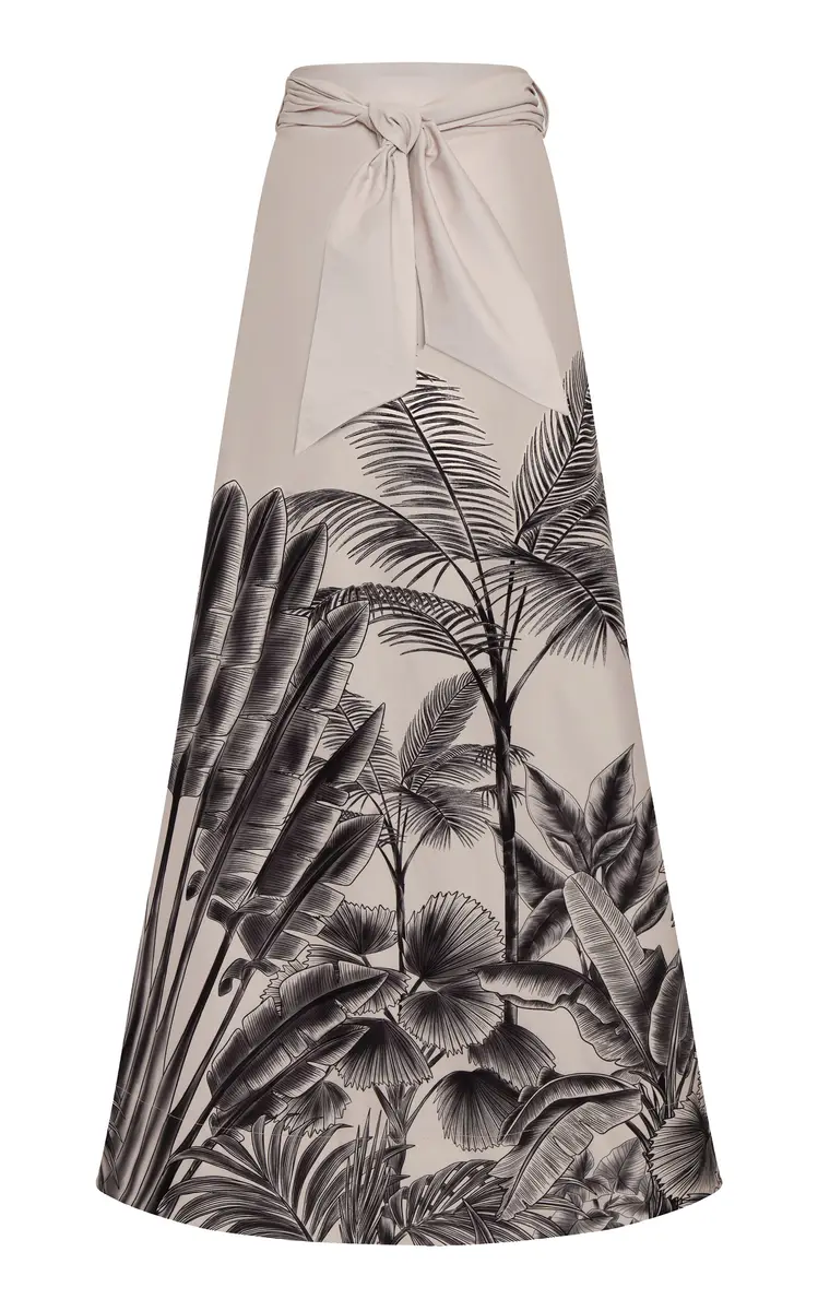 ANDRES OTALORA Ayoka Printed Stretch-Cotton Maxi Skirt | Thumbnail 4