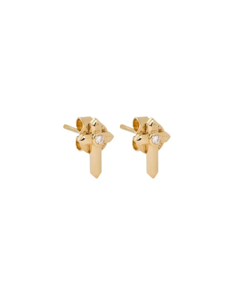 Jennifer Fisher Jennifer Fisher Cross Stud 14K Yellow Gold