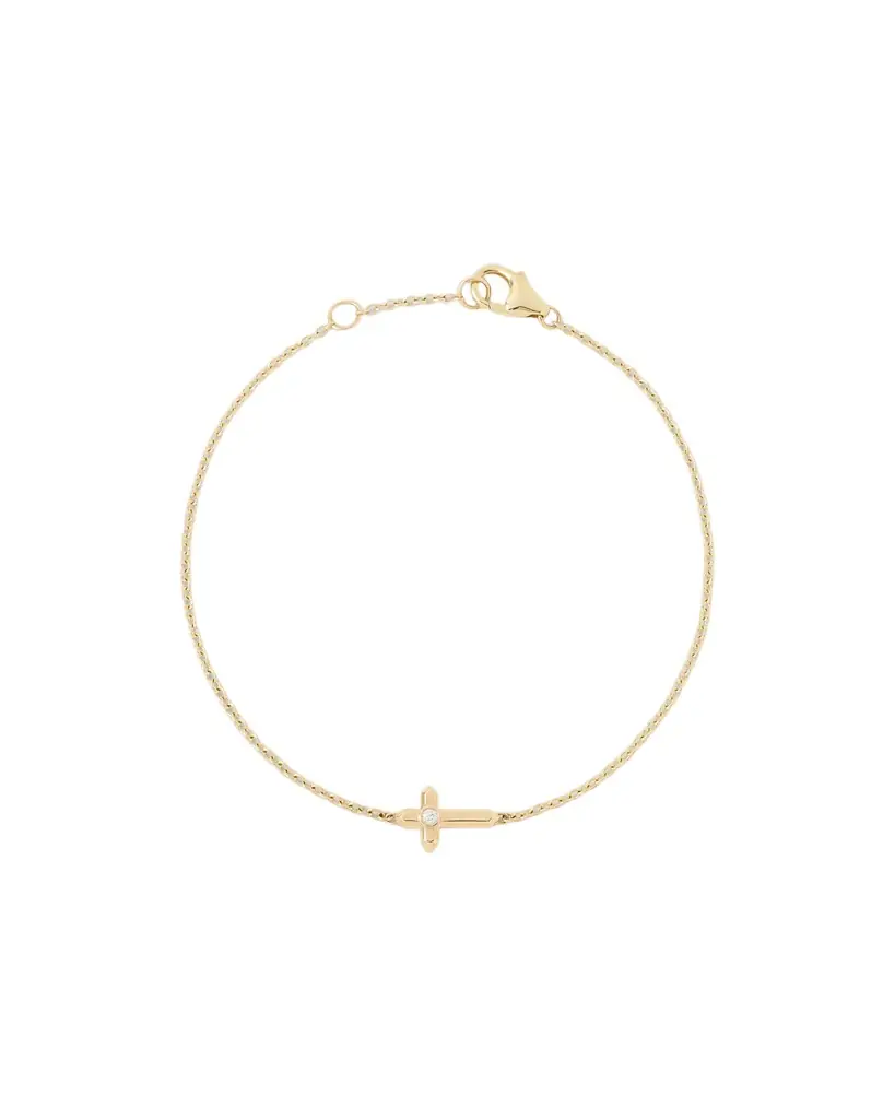 Jennifer Fisher Jennifer Fisher Cross Bracelet 14K Yellow Gold