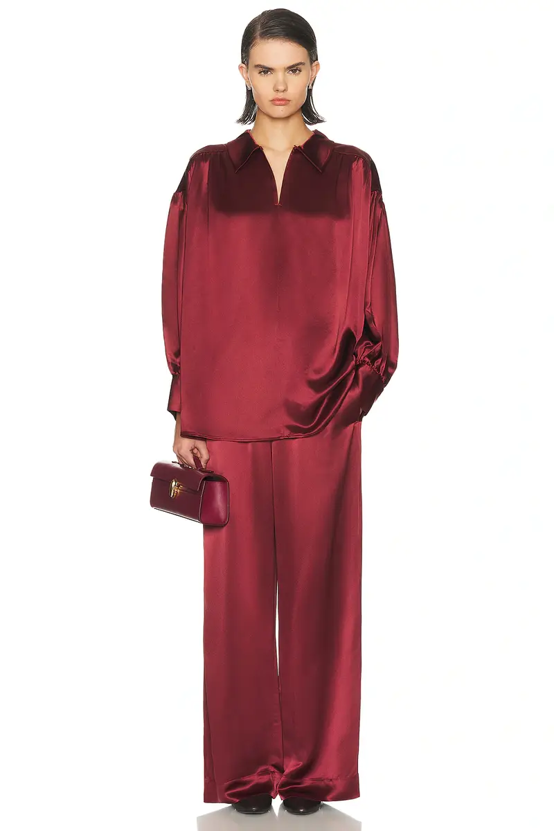 By Malene Birger Leonora Satin Blouse | Thumbnail 4 By Malene Birger Leonora Satin Blouse | Thumbnail 4
