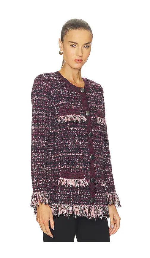 L'Agence Kastoria Fringe Trim Cardi | Thumbnail 2 L'Agence Kastoria Fringe Trim Cardi | Thumbnail 2