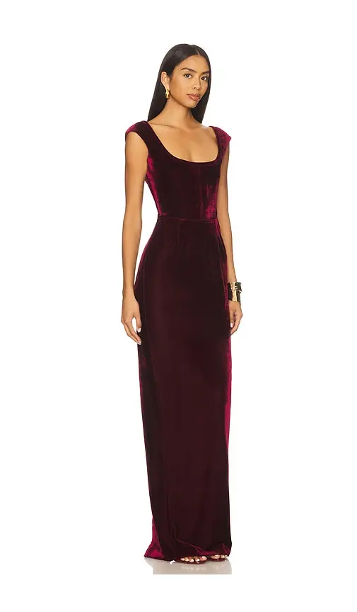 Sau Lee Brooke Velvet Gown | Thumbnail 2
