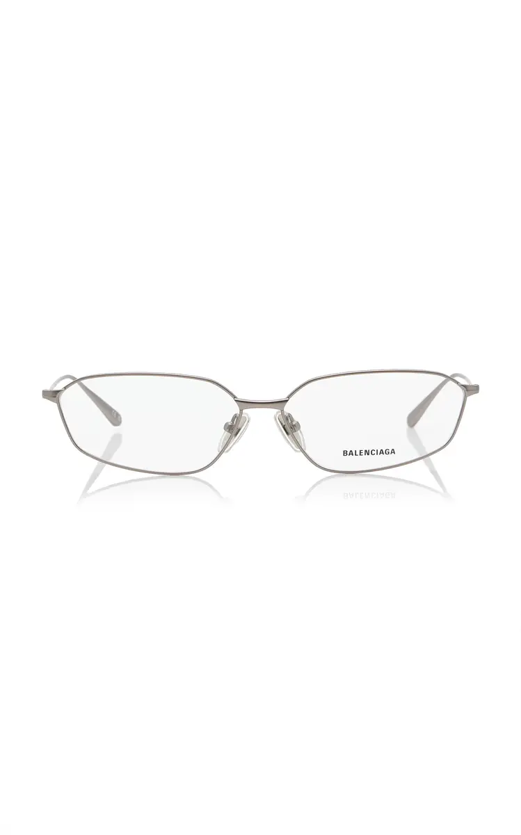 Balenciaga Editorial Oval-Frame Metal Glasses | Thumbnail 4 Balenciaga Editorial Oval-Frame Metal Glasses | Thumbnail 4