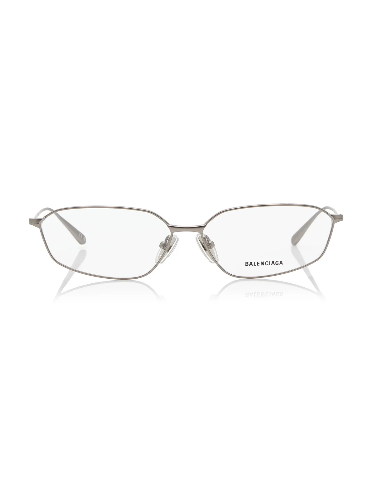 Balenciaga Editorial Oval-Frame Metal Glasses