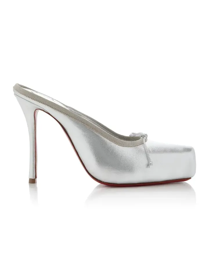 Cassia 100mm Metallic Leather Mules Cassia 100mm Metallic Leather Mules
