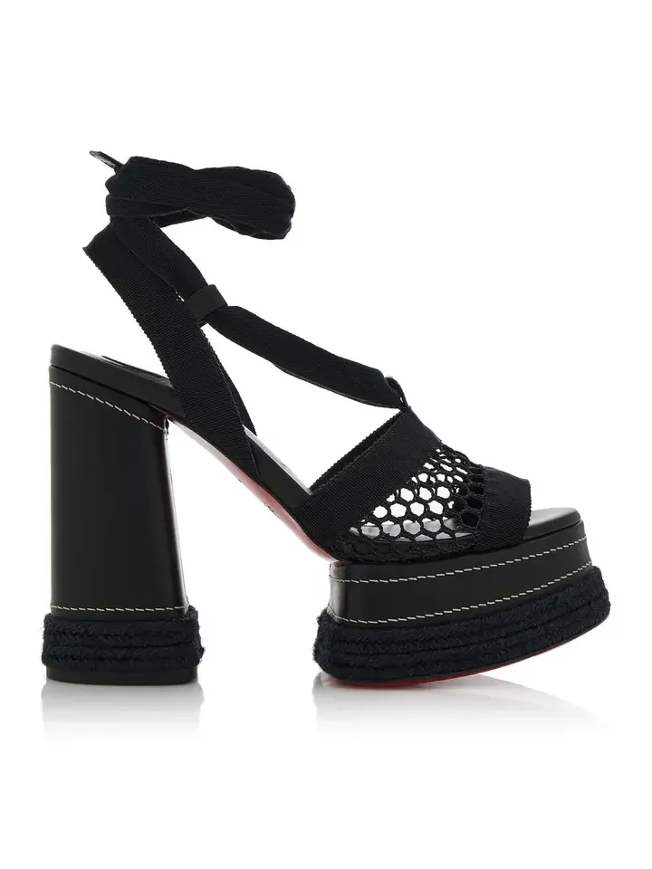 Toledissima 130mm Crocheted Platform Sandals
