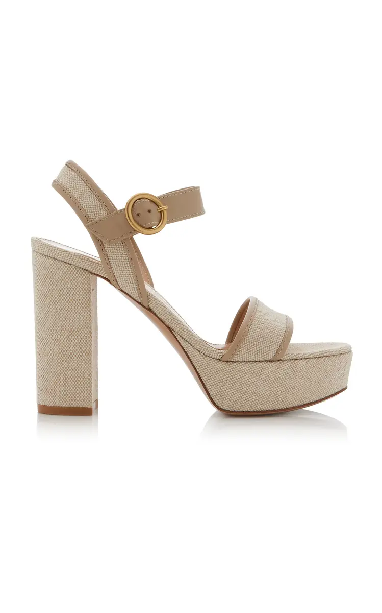 Gianvito Rossi Milos Canvas Platform Sandals | Thumbnail 6 Gianvito Rossi Milos Canvas Platform Sandals | Thumbnail 6