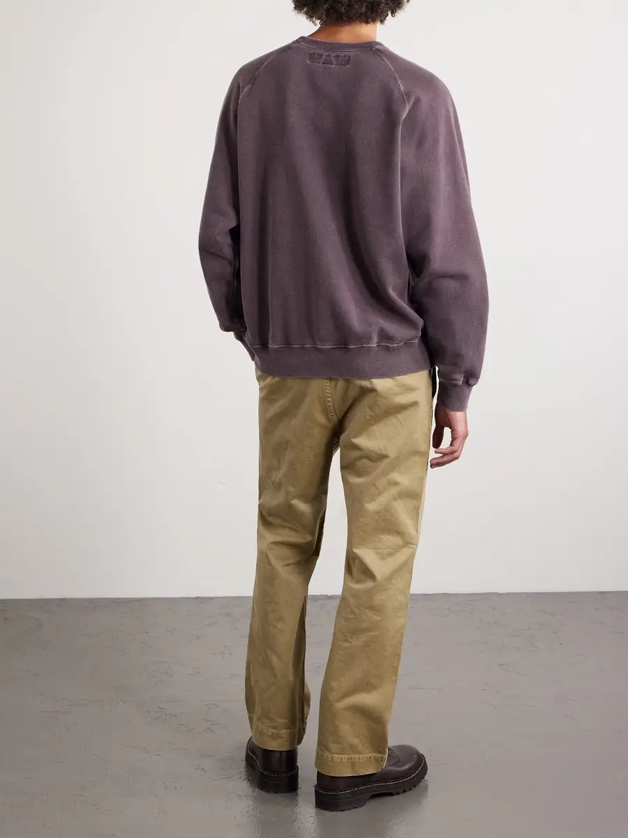 Neighborhood Embroidered Pigment-Dyed Cotton-Jersey Sweatshirt - Men | Thumbnail 4