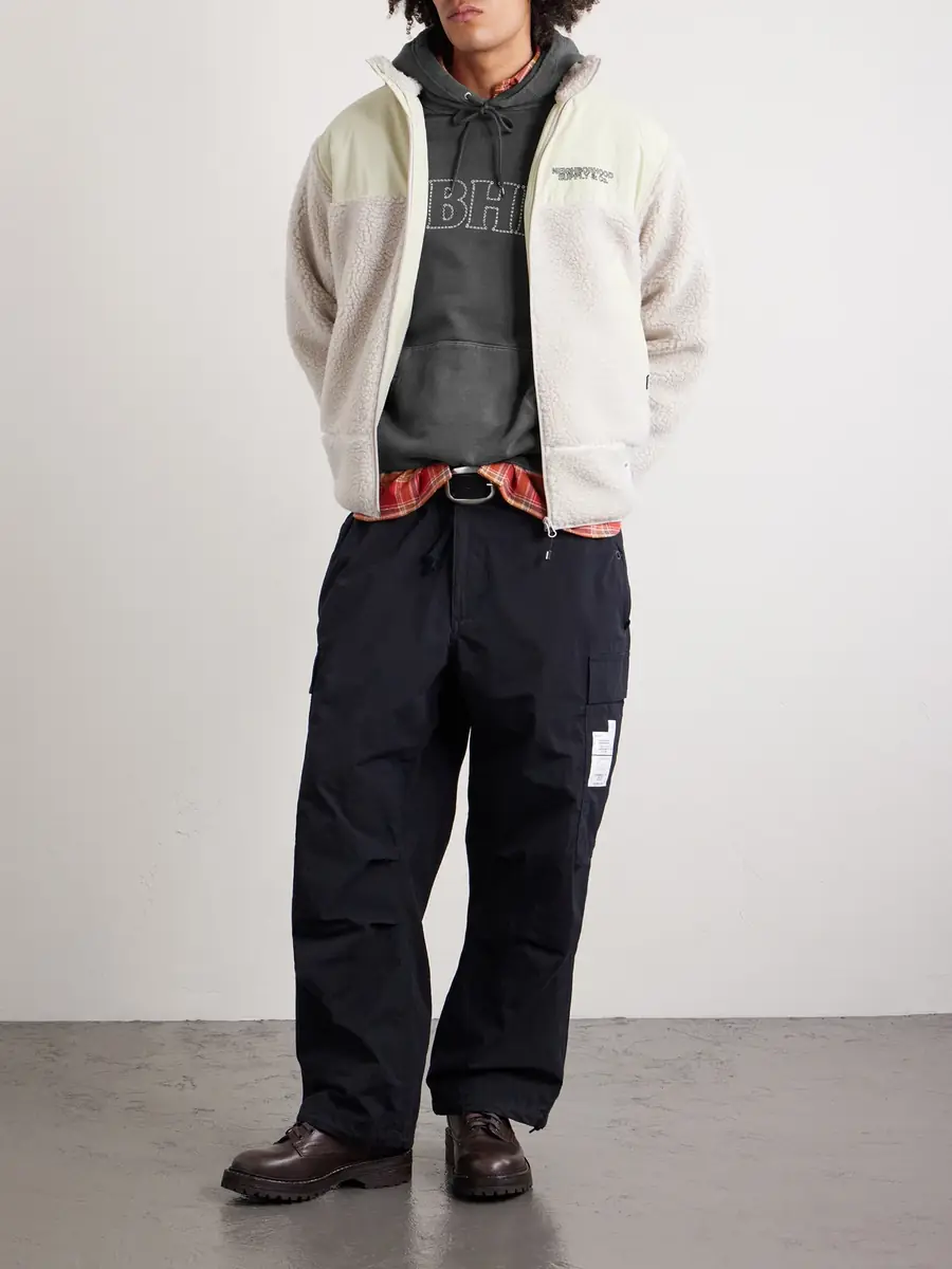 Neighborhood Logo-Embroidered Pigment-Dyed Cotton-Jersey Hoodie - Men | Thumbnail 2 Neighborhood Logo-Embroidered Pigment-Dyed Cotton-Jersey Hoodie - Men | Thumbnail 2