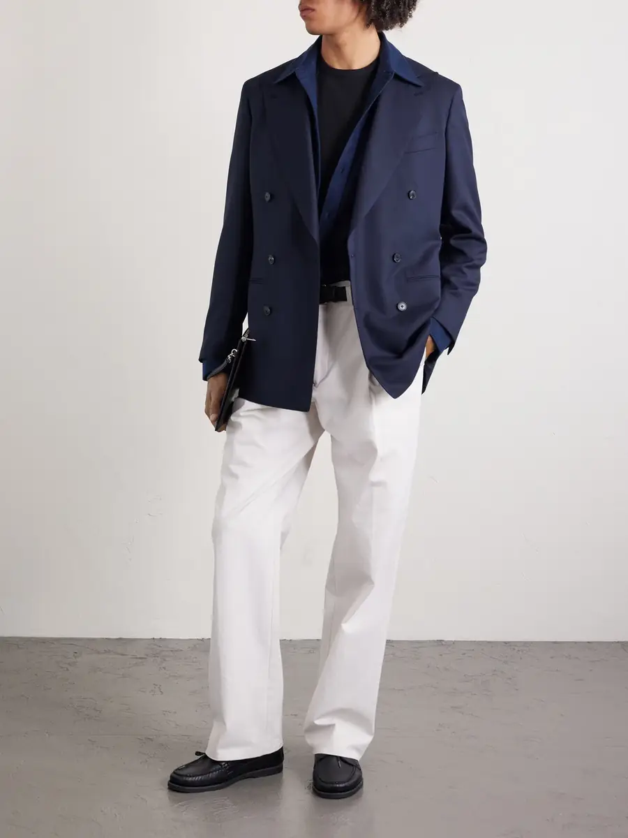 Saman Amel Double-Breasted Wool Suit Jacket - Men | Thumbnail 2