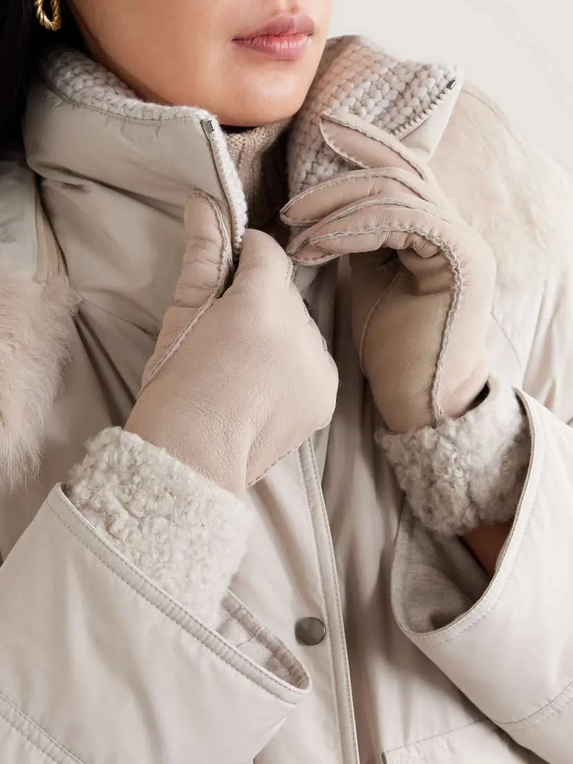 Brunello Cucinelli Shearling Gloves | Thumbnail 2 Brunello Cucinelli Shearling Gloves | Thumbnail 2