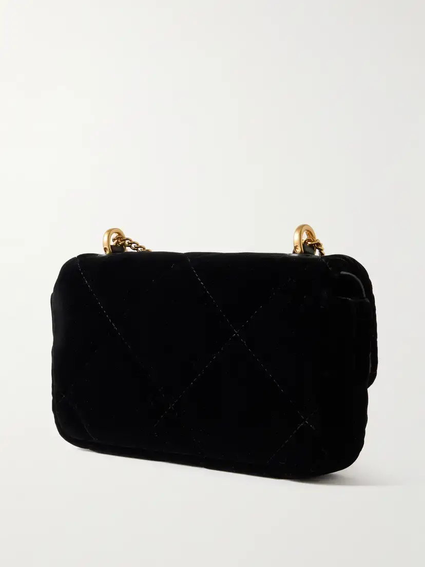 Tory Burch Kira Diamond Embellished Quilted Velvet Shoulder Bag | Thumbnail 3 Tory Burch Kira Diamond Embellished Quilted Velvet Shoulder Bag | Thumbnail 3