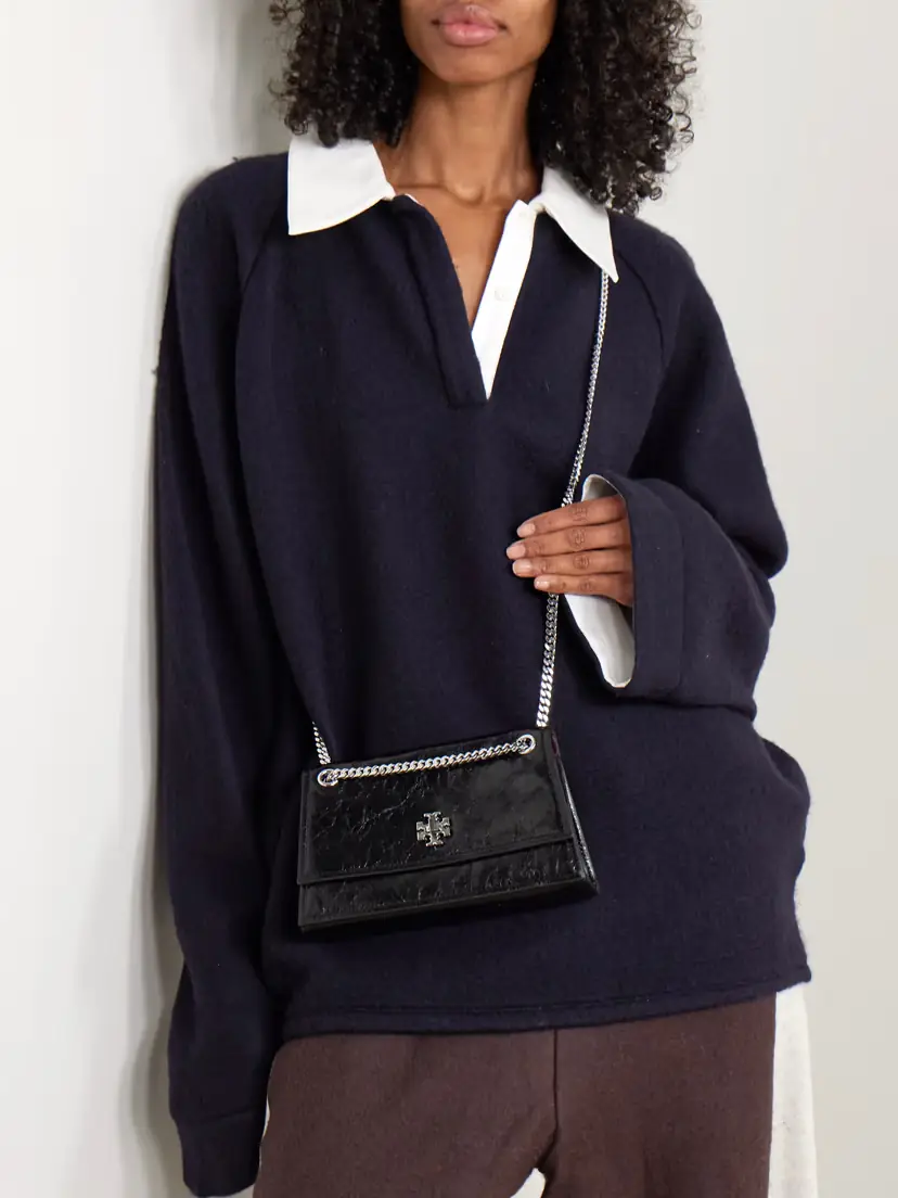 Tory Burch Kira Turnlock Mini Crinkled-leather Shoulder Bag | Thumbnail 6 Tory Burch Kira Turnlock Mini Crinkled-leather Shoulder Bag | Thumbnail 6