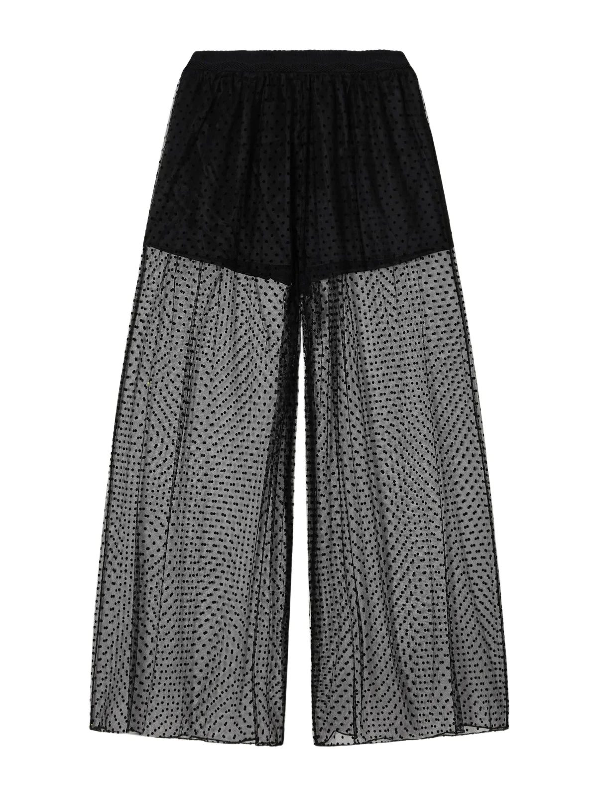 Polka-dot Fil Coupé Organza Wide-leg Pants