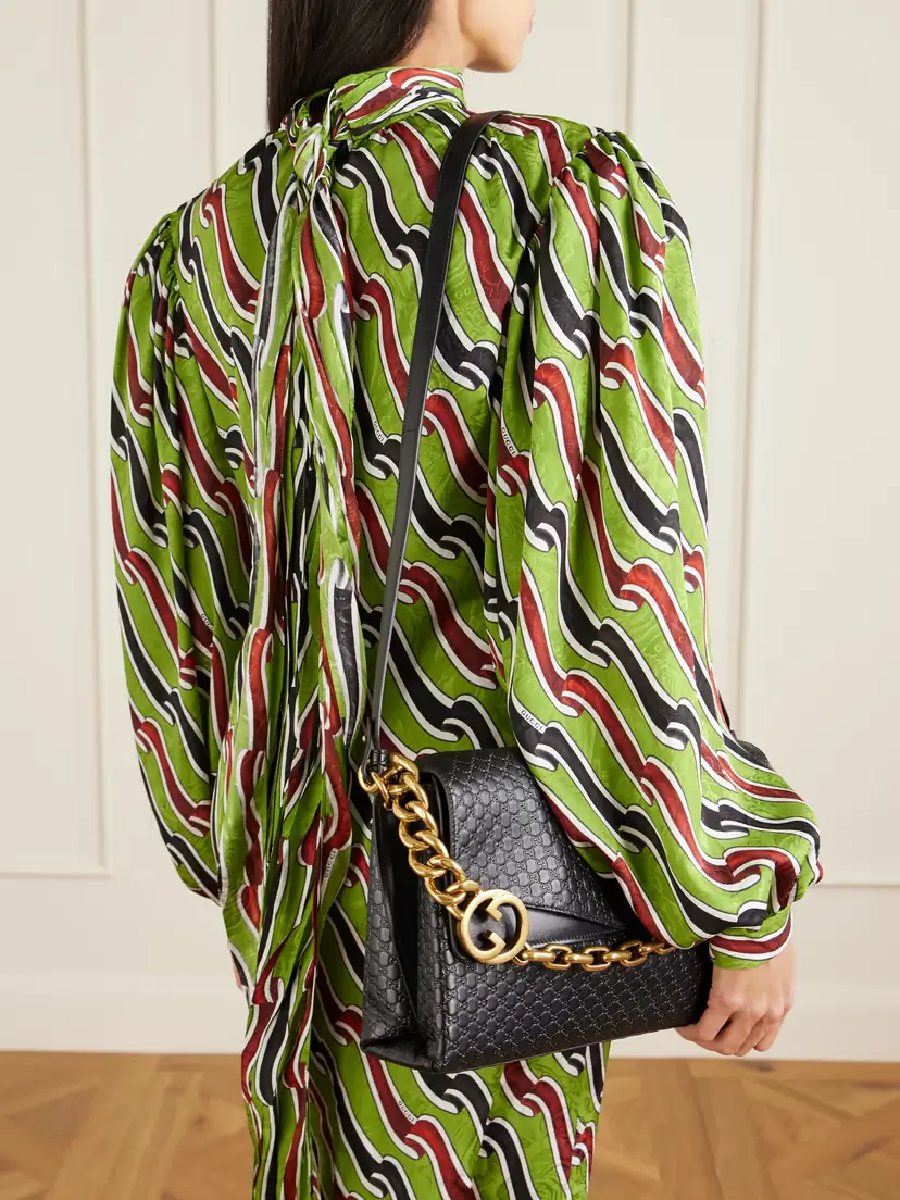 Gucci Chain-detailed Logo-debossed Leather Shoulder Bag | Thumbnail 3 Gucci Chain-detailed Logo-debossed Leather Shoulder Bag | Thumbnail 3