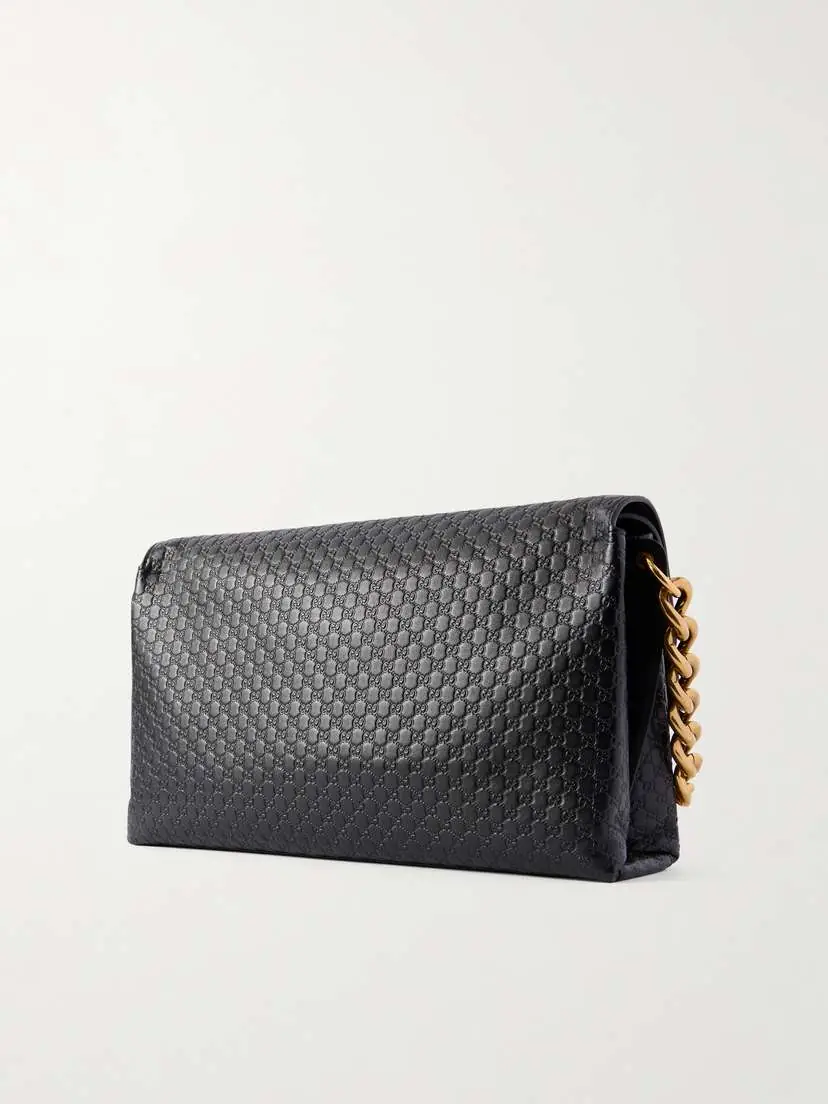 Gucci Chain-detailed Logo-debossed Leather Shoulder Bag | Thumbnail 4 Gucci Chain-detailed Logo-debossed Leather Shoulder Bag | Thumbnail 4