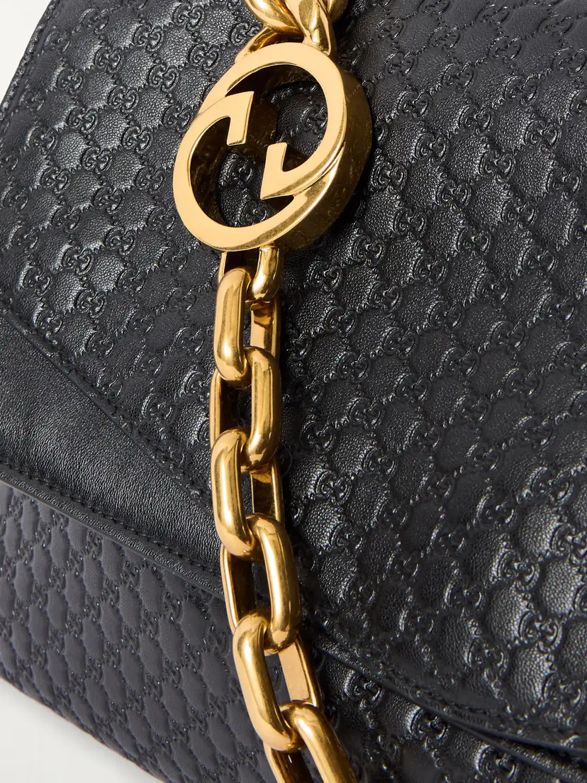 Gucci Chain-detailed Logo-debossed Leather Shoulder Bag | Thumbnail 5 Gucci Chain-detailed Logo-debossed Leather Shoulder Bag | Thumbnail 5
