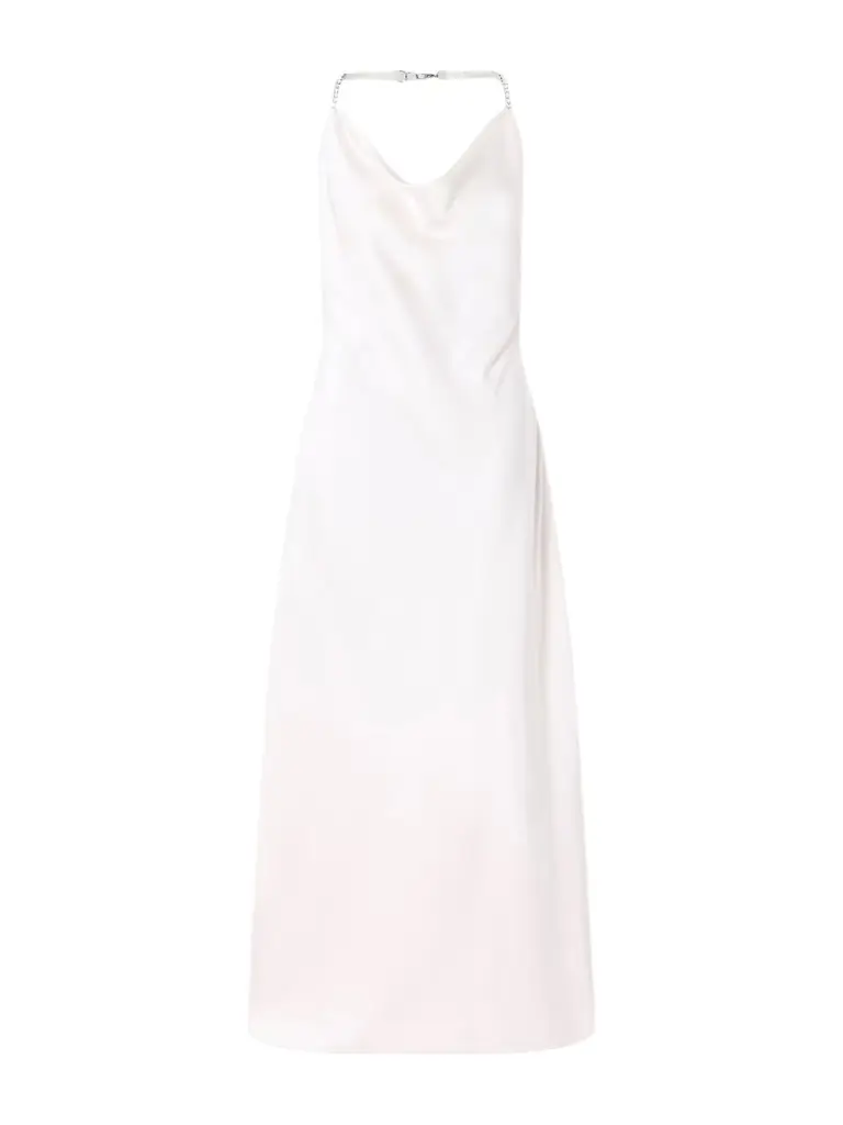 Crystal-embellished Satin-crepe Halterneck Gown