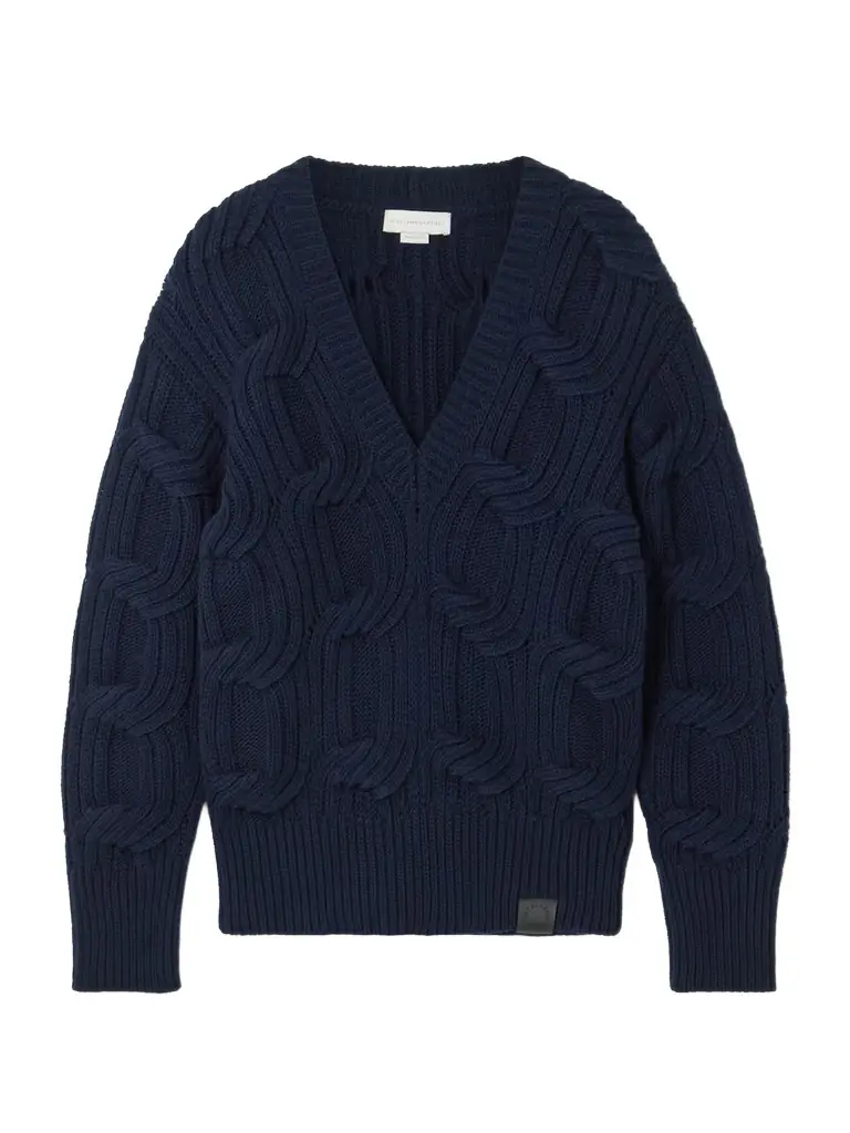 Falabella Cable-knit Wool Sweater Falabella Cable-knit Wool Sweater