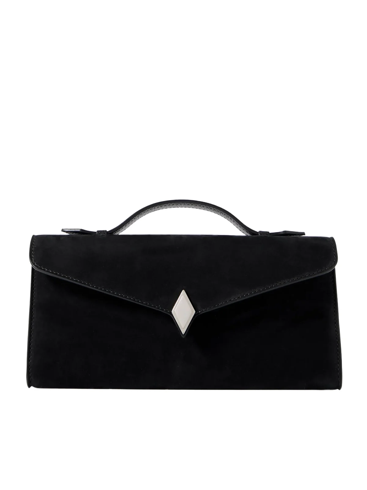 Edge Embellished Nubuck Clutch Edge Embellished Nubuck Clutch