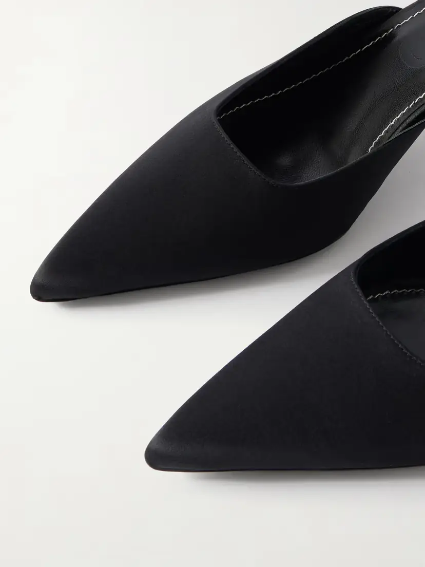 Staud Sebastian Satin Mules | Thumbnail 5 Staud Sebastian Satin Mules | Thumbnail 5