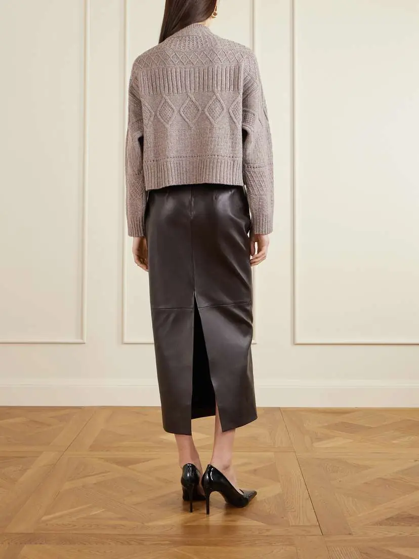 Altuzarra Amory Cropped Cable-knit Wool-blend Cardigan | Thumbnail 4